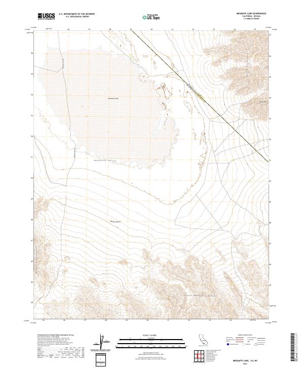 US Topo 7.5-minute map for Mesquite Lake CANV