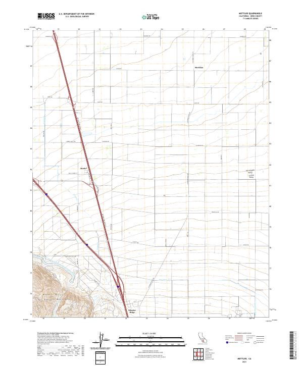 US Topo 7.5-minute map for Mettler CA