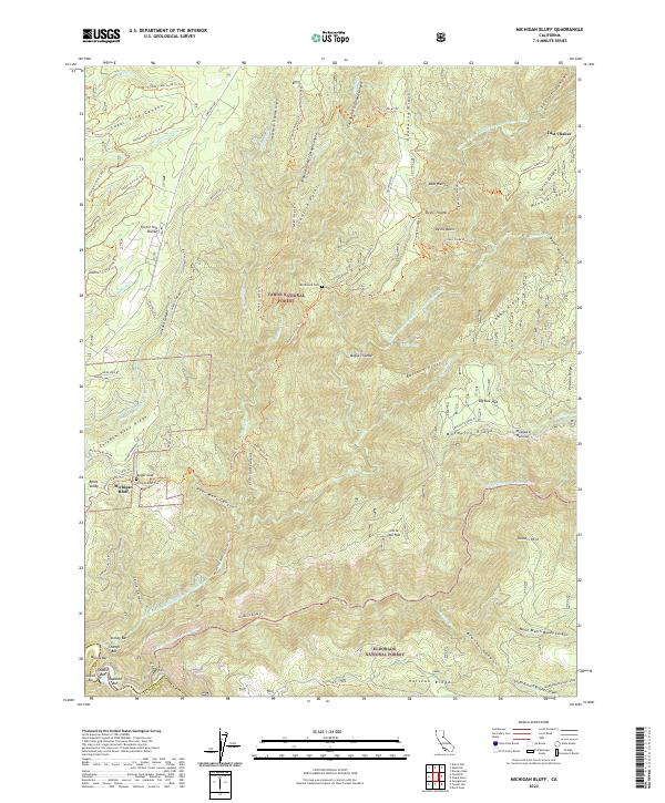 US Topo 7.5-minute map for Michigan Bluff CA