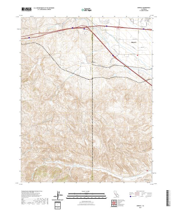 US Topo 7.5-minute map for Midway CA