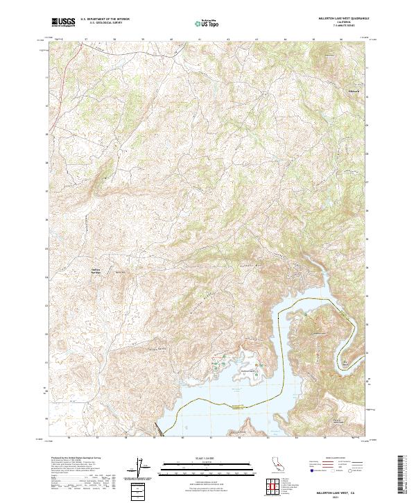 US Topo 7.5-minute map for Millerton Lake West CA