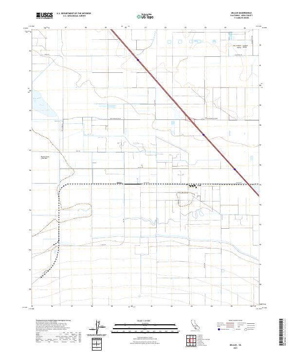 US Topo 7.5-minute map for Millux CA