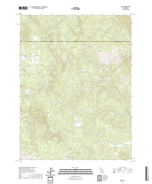 US Topo 7.5-minute map for Mina CA