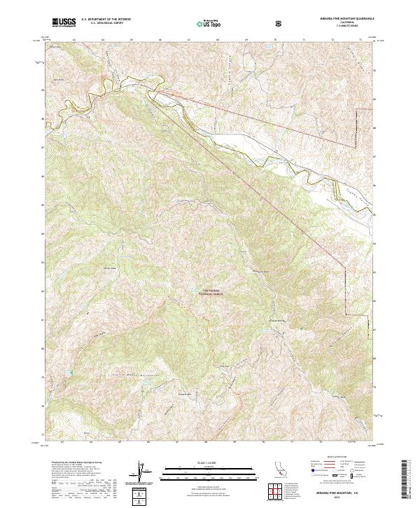 US Topo 7.5-minute map for Miranda Pine Mountain CA