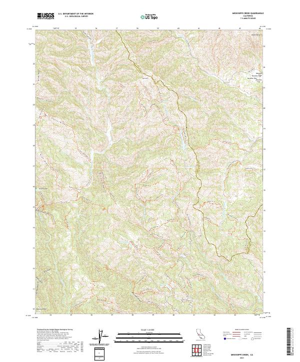 US Topo 7.5-minute map for Mississippi Creek CA