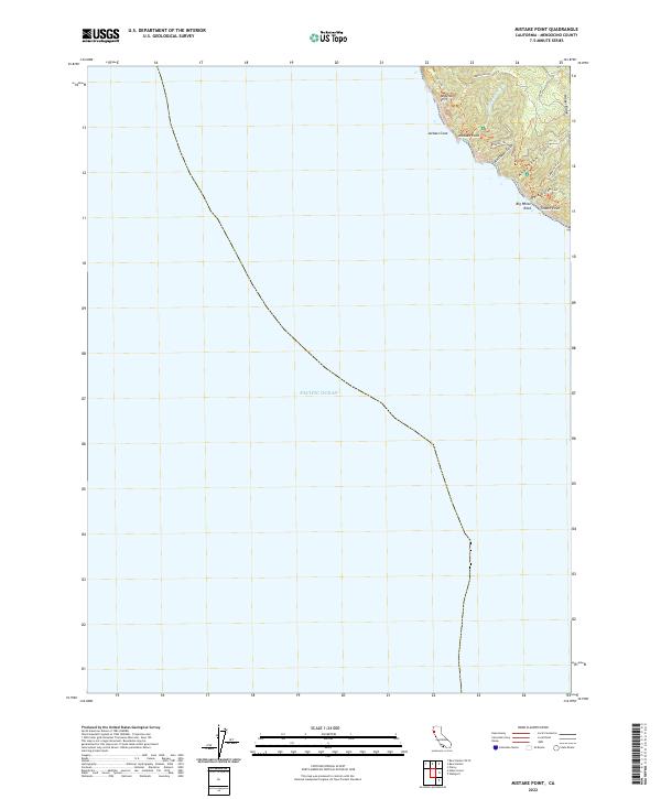 US Topo 7.5-minute map for Mistake Point CA