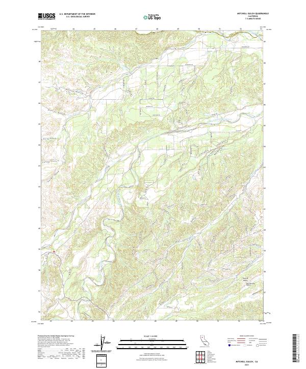 US Topo 7.5-minute map for Mitchell Gulch CA