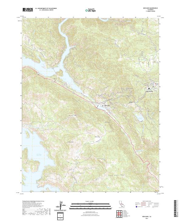 US Topo 7.5-minute map for Moccasin CA