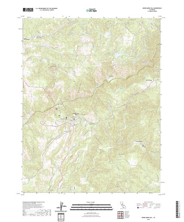 US Topo 7.5-minute map for Mokelumne Hill CA