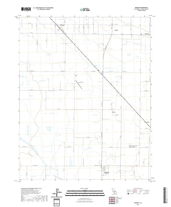 US Topo 7.5-minute map for Monson CA