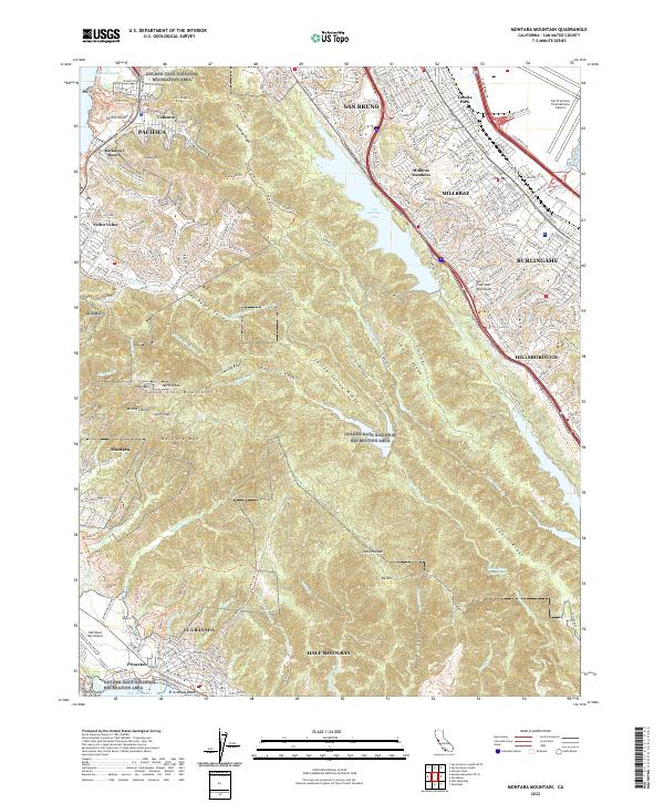 US Topo 7.5-minute map for Montara Mountain CA