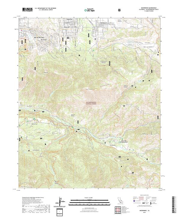 US Topo 7.5-minute map for Moonridge CA