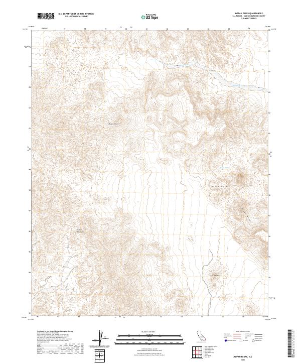 US Topo 7.5-minute map for Mopah Peaks CA