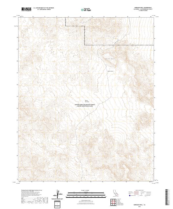 US Topo 7.5-minute map for Morgans Well CA