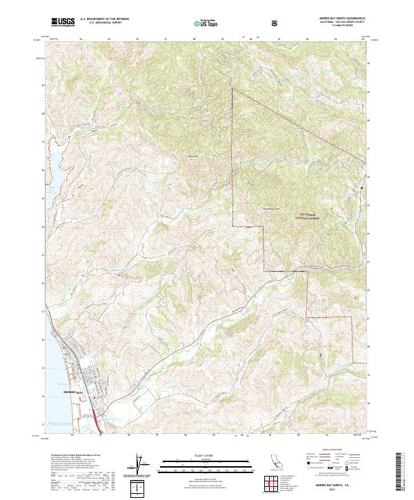 US Topo 7.5-minute map for Morro Bay North CA