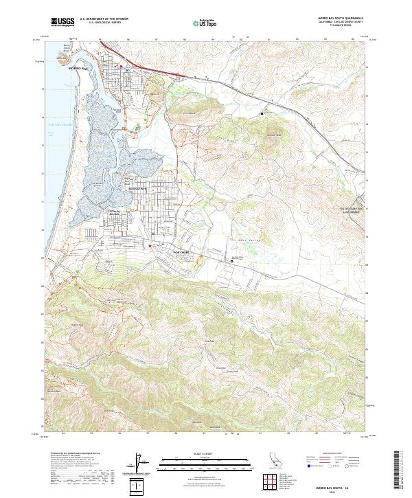 US Topo 7.5-minute map for Morro Bay South CA