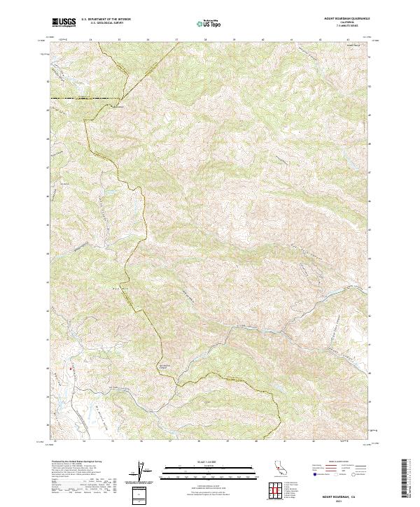 US Topo 7.5-minute map for Mount Boardman CA