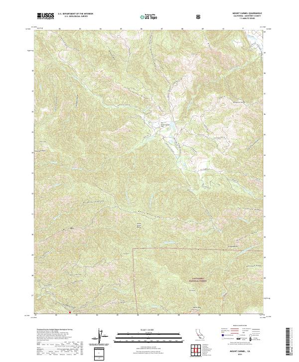 US Topo 7.5-minute map for Mount Carmel CA