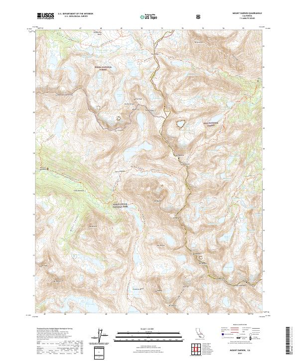 US Topo 7.5-minute map for Mount Darwin CA