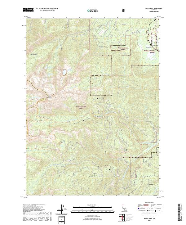 US Topo 7.5-minute map for Mount Eddy CA