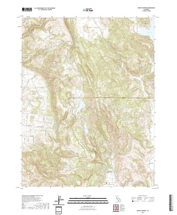 US Topo 7.5-minute map for Mount George CA