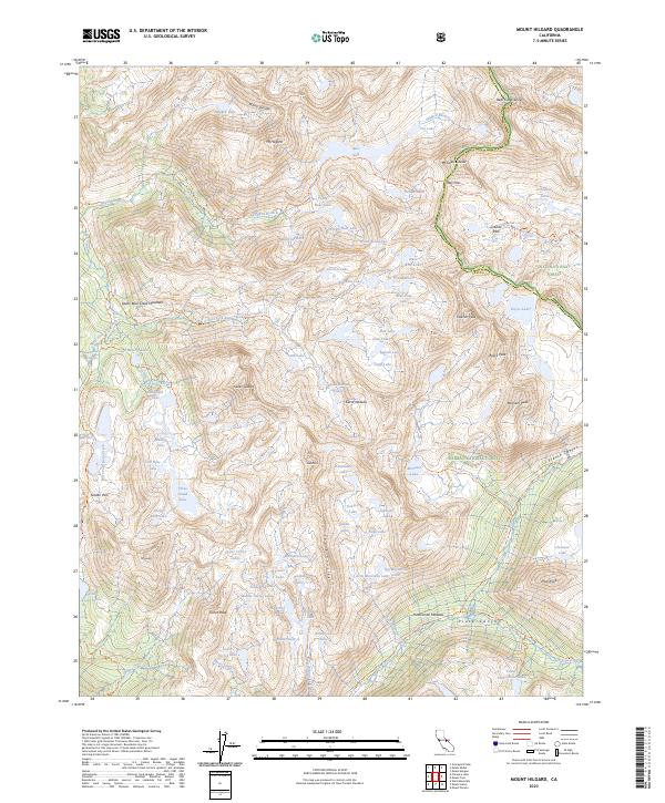 US Topo 7.5-minute map for Mount Hilgard CA