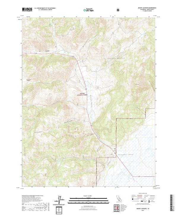 US Topo 7.5-minute map for Mount Jackson CA