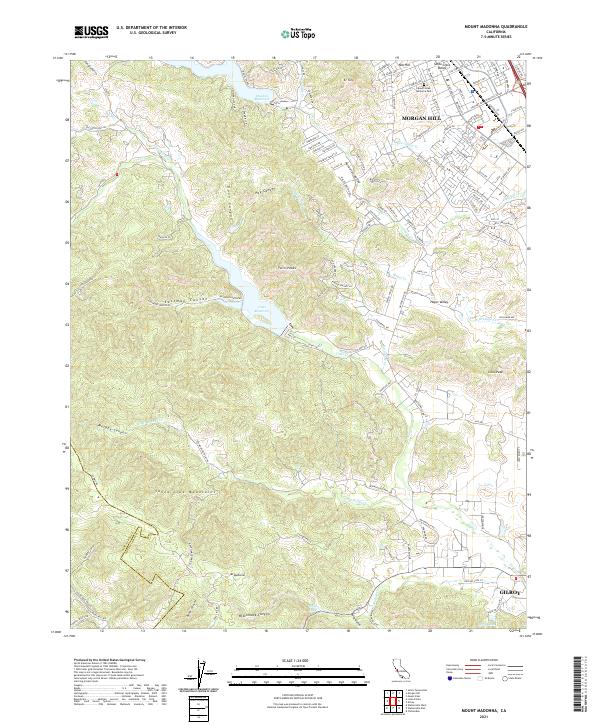 US Topo 7.5-minute map for Mount Madonna CA