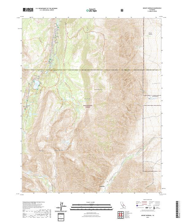 US Topo 7.5-minute map for Mount Morgan CA