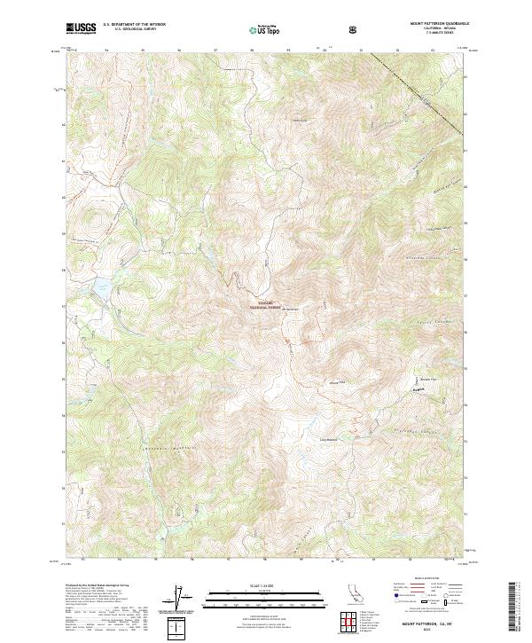 US Topo 7.5-minute map for Mount Patterson CANV