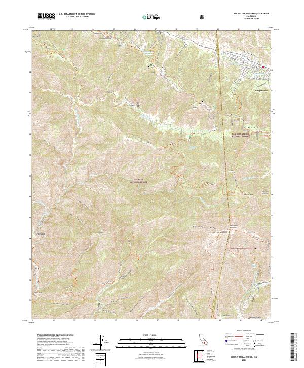 US Topo 7.5-minute map for Mount San Antonio CA