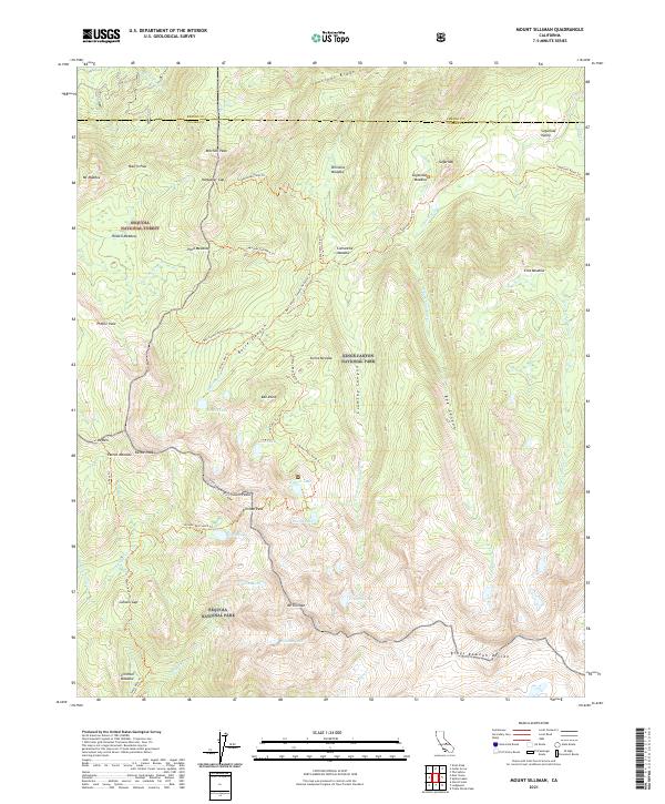 US Topo 7.5-minute map for Mount Silliman CA