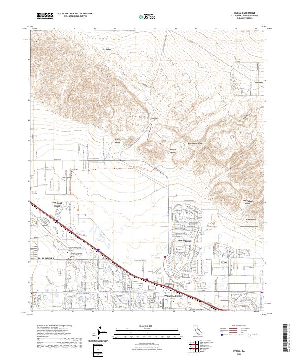 US Topo 7.5-minute map for Myoma CA