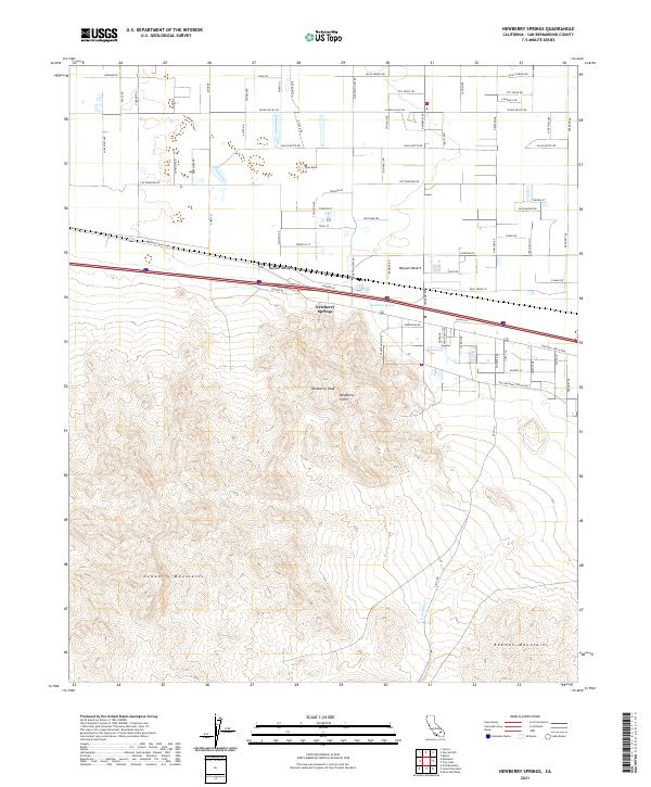 US Topo 7.5-minute map for Newberry Springs CA