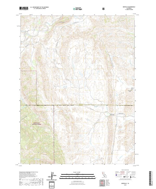 US Topo 7.5-minute map for Newville CA