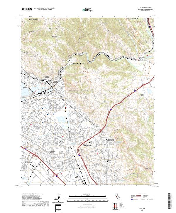 US Topo 7.5-minute map for Niles CA