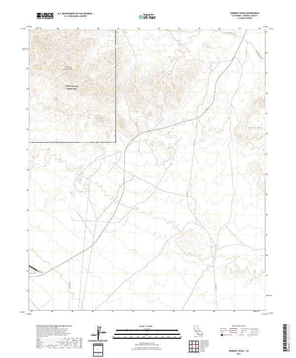 US Topo 7.5-minute map for Ninemile Wash CA