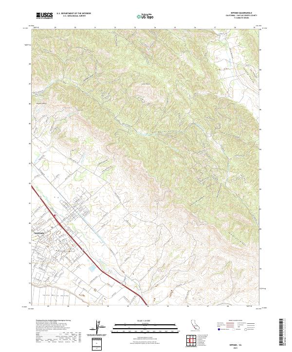 US Topo 7.5-minute map for Nipomo CA