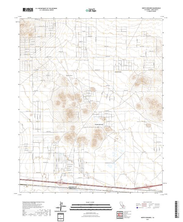 US Topo 7.5-minute map for North Edwards CA