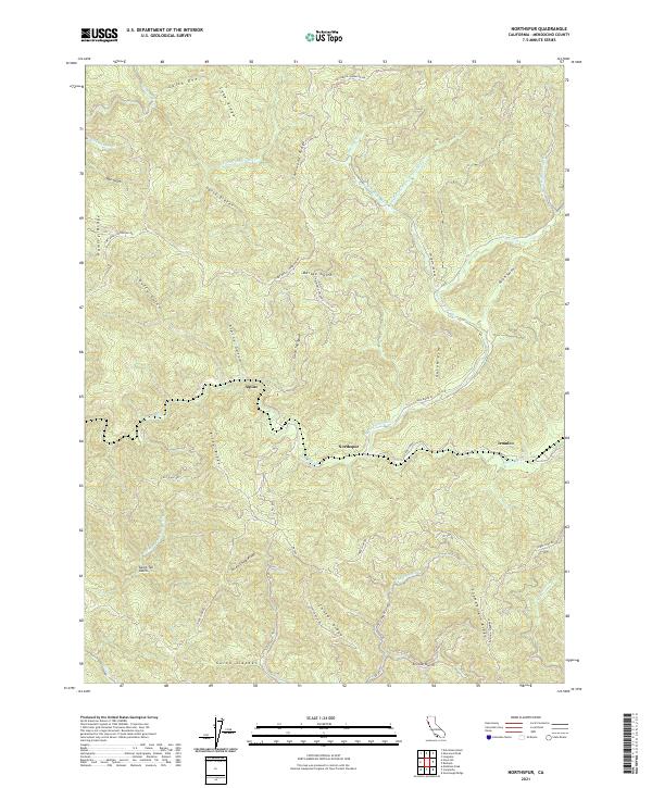 US Topo 7.5-minute map for Northspur CA