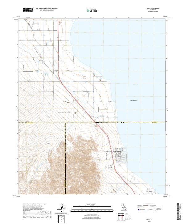 US Topo 7.5-minute map for Oasis CA