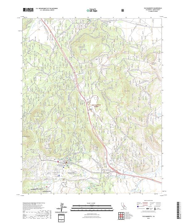 US Topo 7.5-minute map for Old Mammoth CA