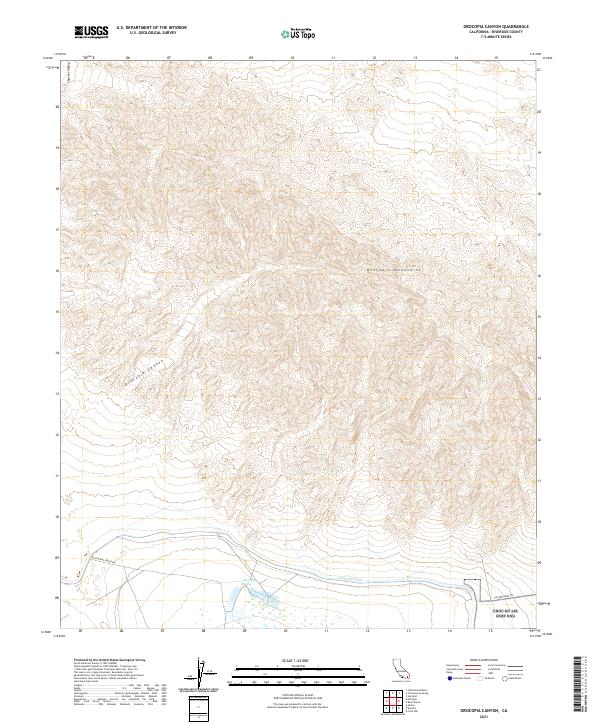 US Topo 7.5-minute map for Orocopia Canyon CA