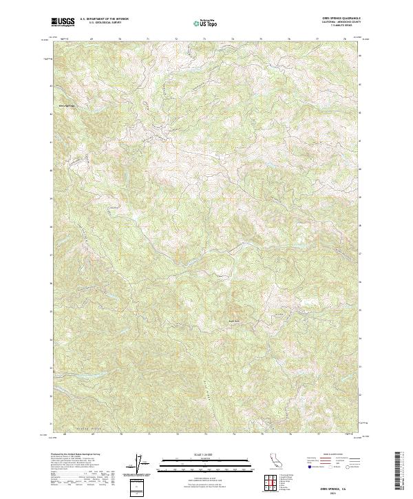 US Topo 7.5-minute map for Orrs Springs CA