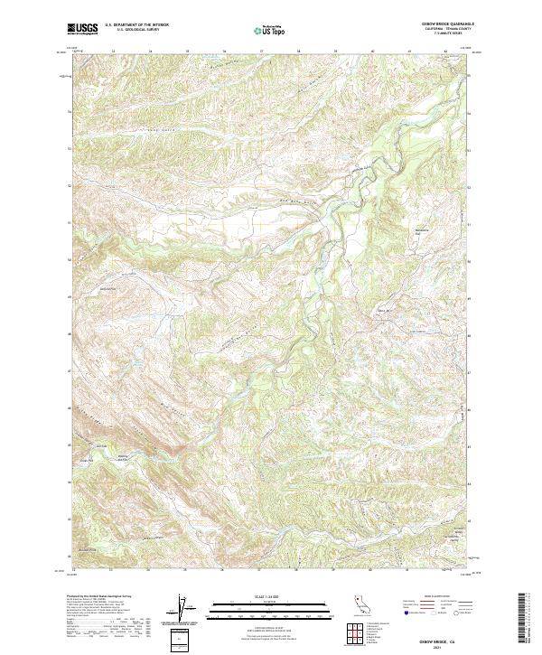 US Topo 7.5-minute map for Oxbow Bridge CA