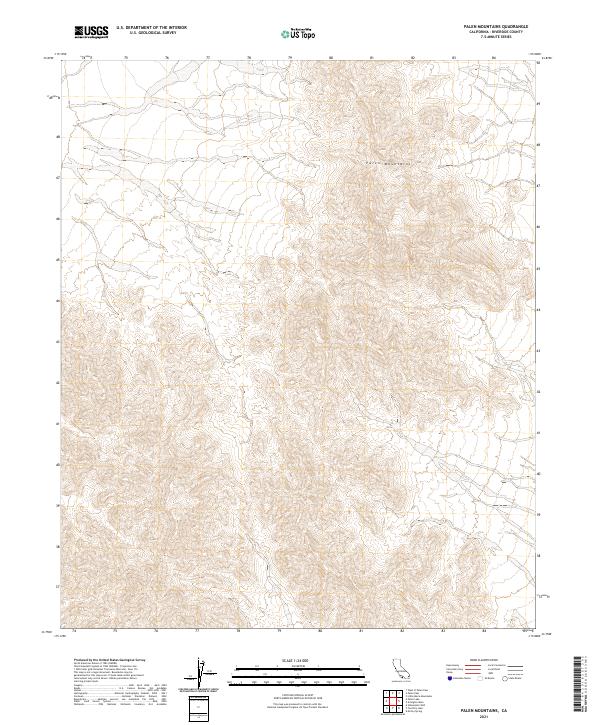 US Topo 7.5-minute map for Palen Mountains CA