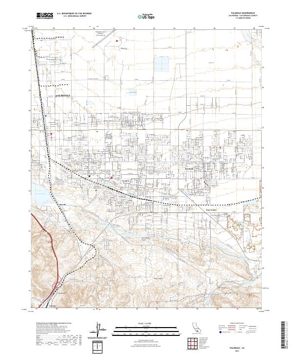 US Topo 7.5-minute map for Palmdale CA
