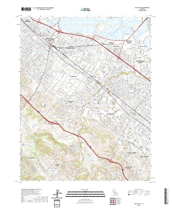 US Topo 7.5-minute map for Palo Alto CA