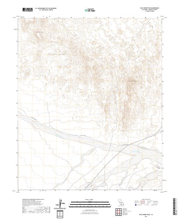 US Topo 7.5-minute map for Palo Verde Peak CA