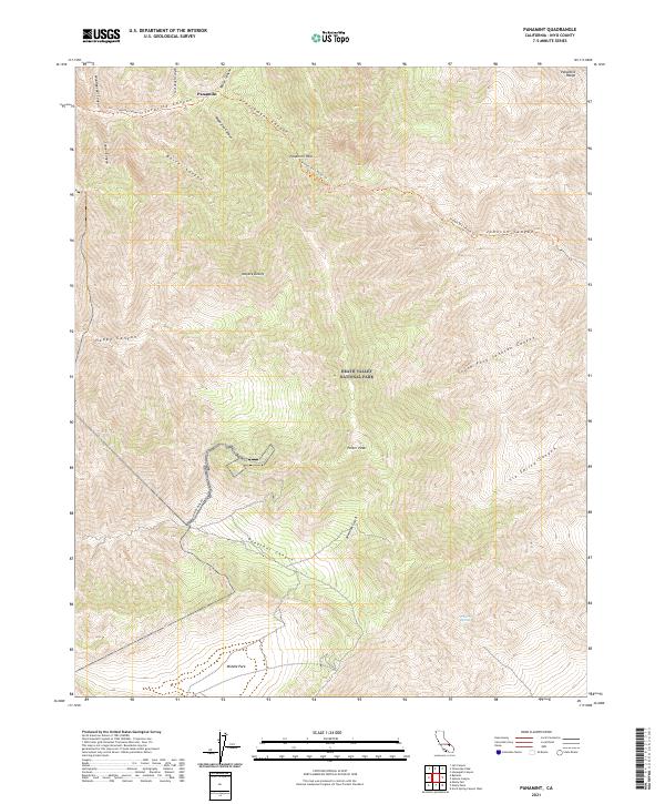 US Topo 7.5-minute map for Panamint CA